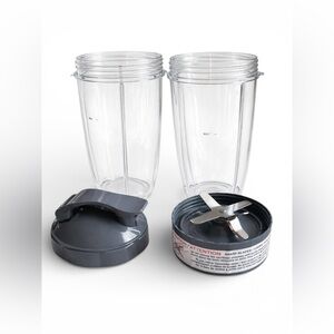 Ninja Blender Cups 24 oz Big To Go Personal Containers Smoothie Shake BX5019 Lot